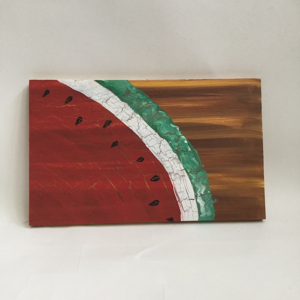 Handmade Wooden Watermelon Art